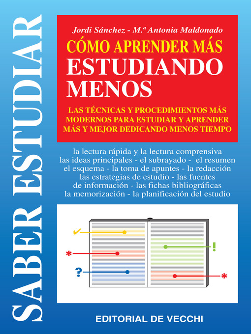 Title details for Cómo aprender más estudiando menos by Jordi Sánchez - Available